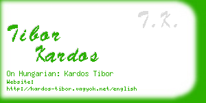 tibor kardos business card